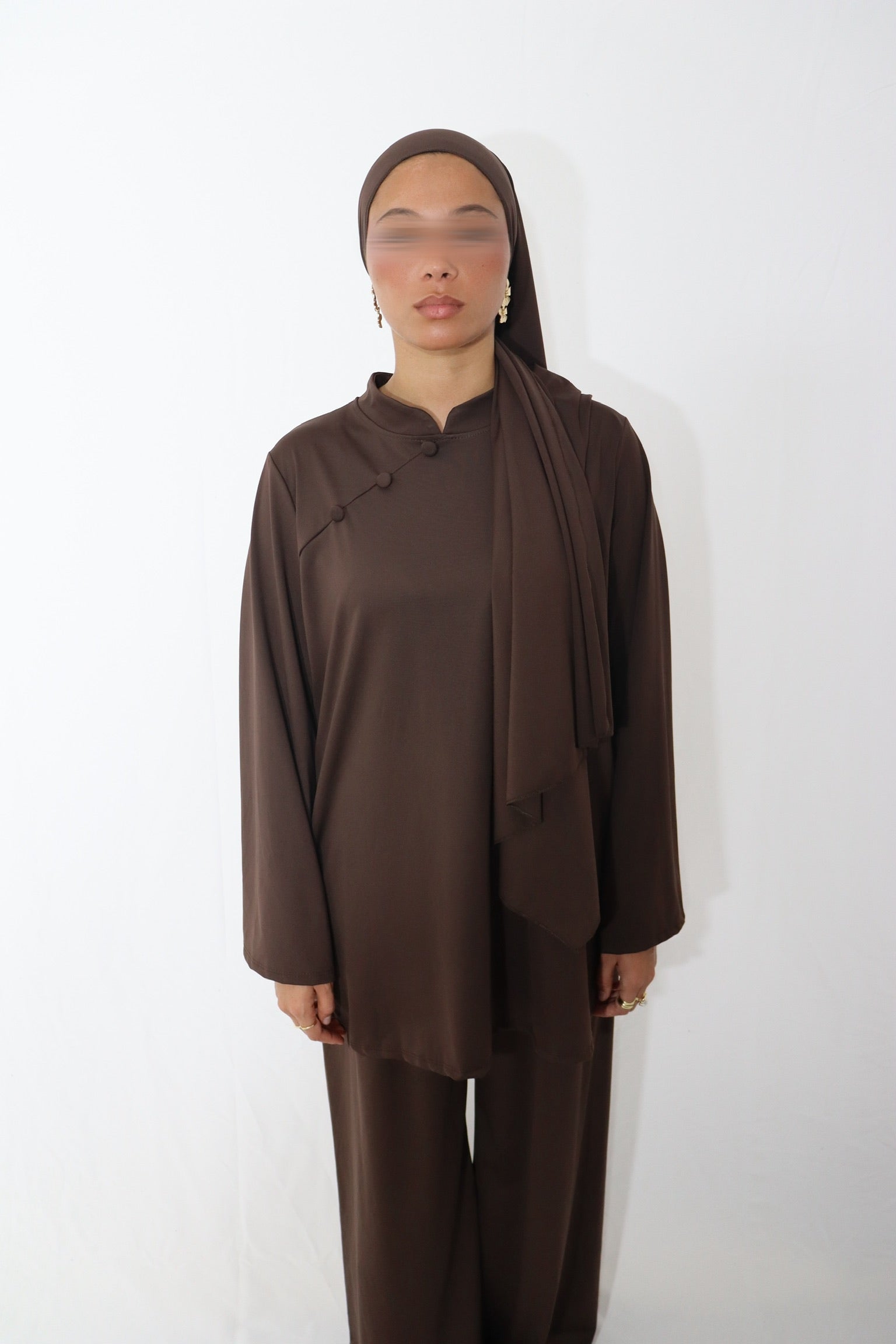 BURKINI COL MAO CHOCOLATE