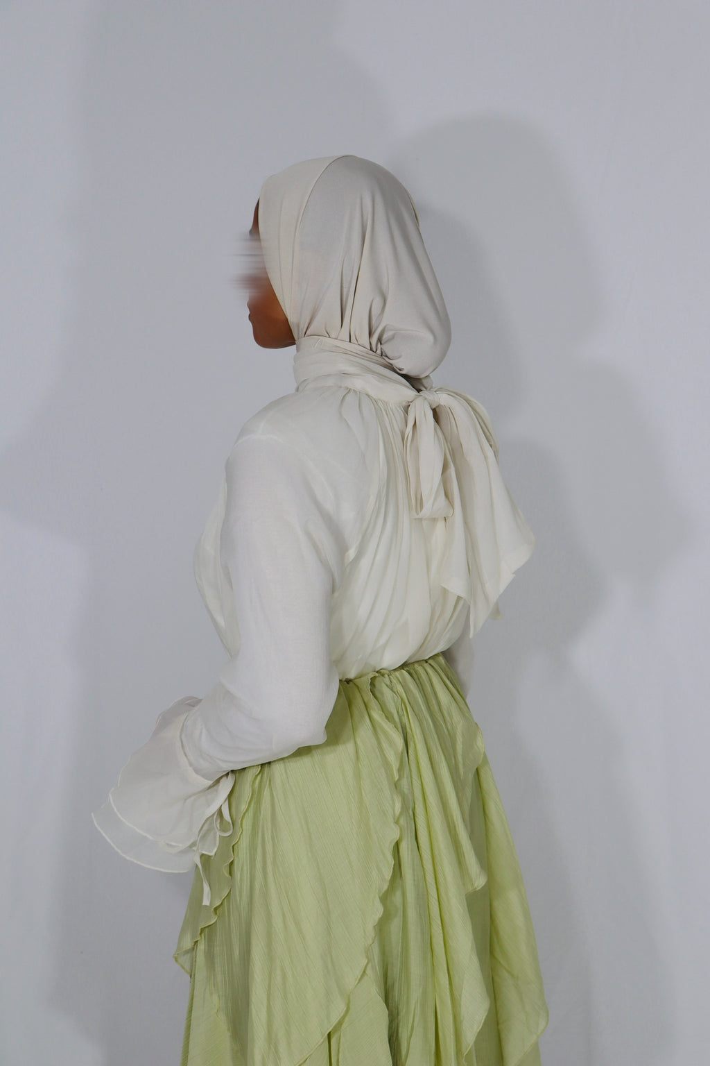 RUFFLED SKIRT GREEN