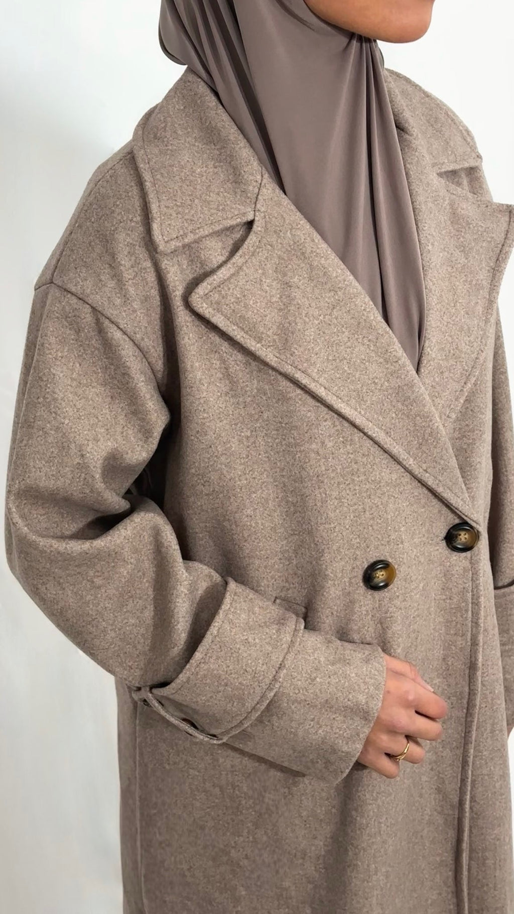 MANTEAU CLASSY TAUPE