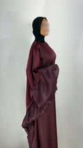 ABAYA BUTTERFLY BURGUNDY