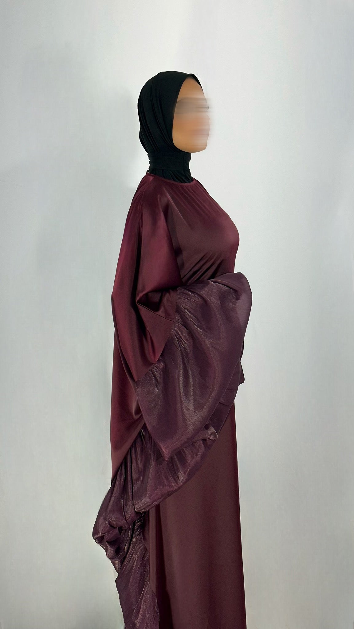 ABAYA BUTTERFLY BURGUNDY