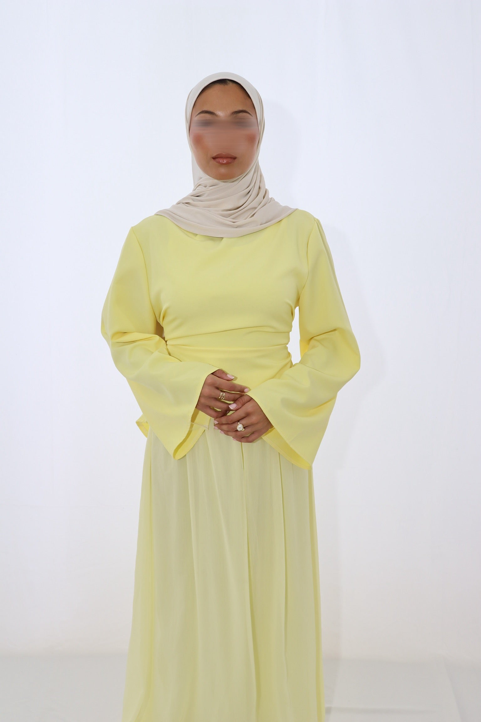 PLEATED SKIRT SET BUTTER