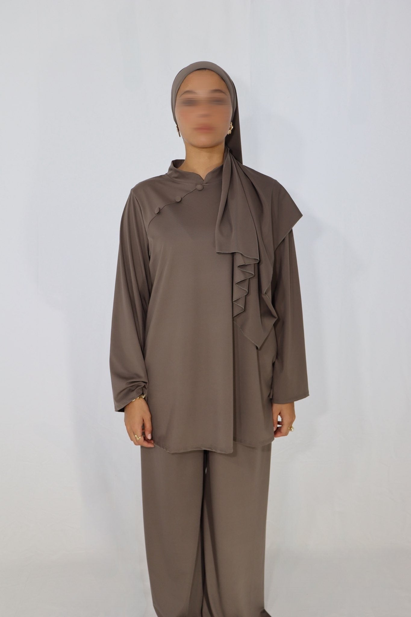BURKINI COL MAO TAUPE