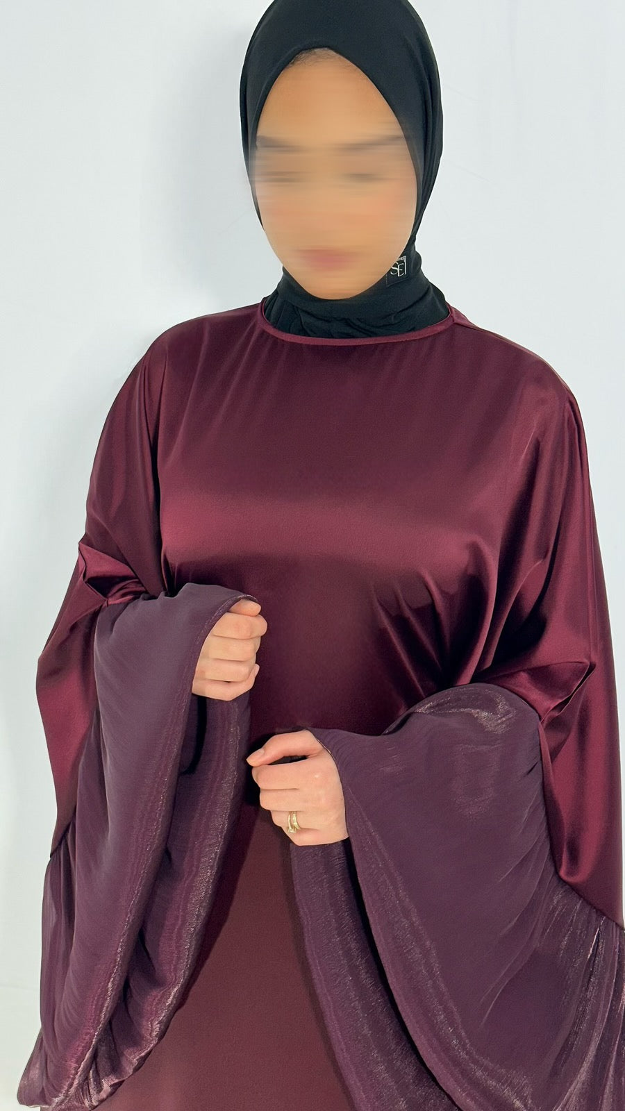 ABAYA BUTTERFLY BURGUNDY