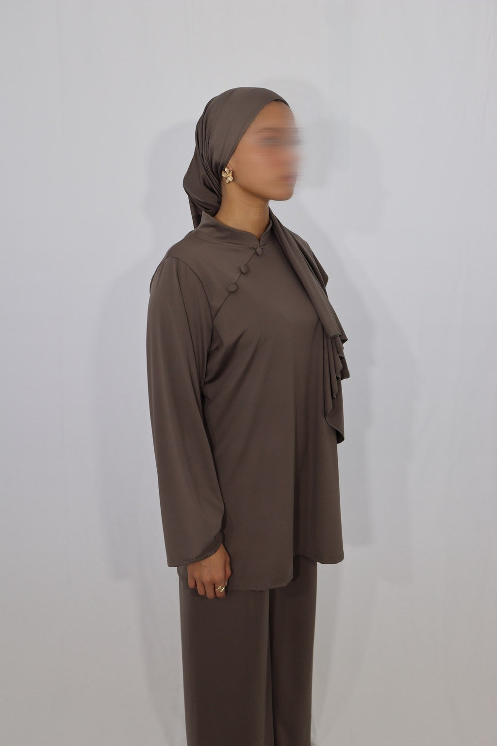 BURKINI COL MAO TAUPE